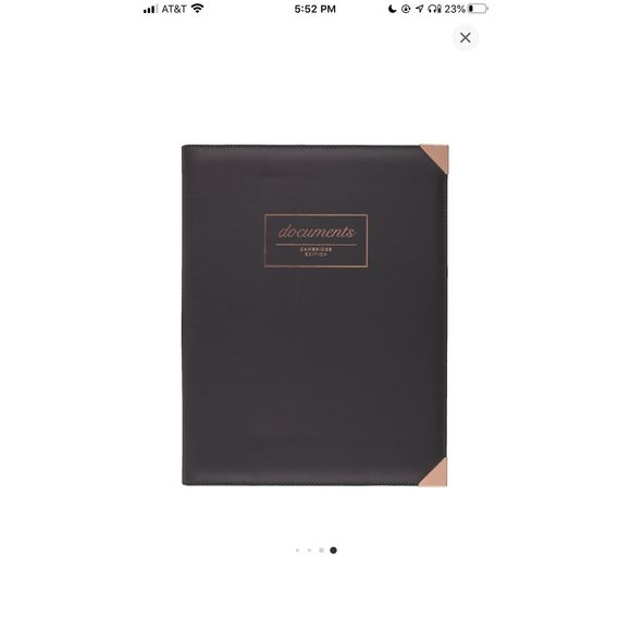 Cambridge Black & Gold Refillable Padfolio - Picture 1 of 8